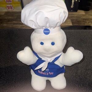 Vintage Giggling Pillsbury Doughboy White and Blue